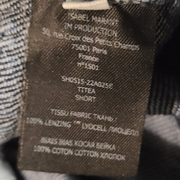 ISABEL MARANT ETOILE TITEA SHORTS DENIM HIGH RISE PAPERBAG WAIST sz 44 - Picture 5 of 6